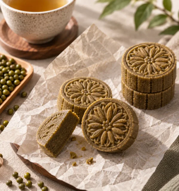 焙茶綠豆糕